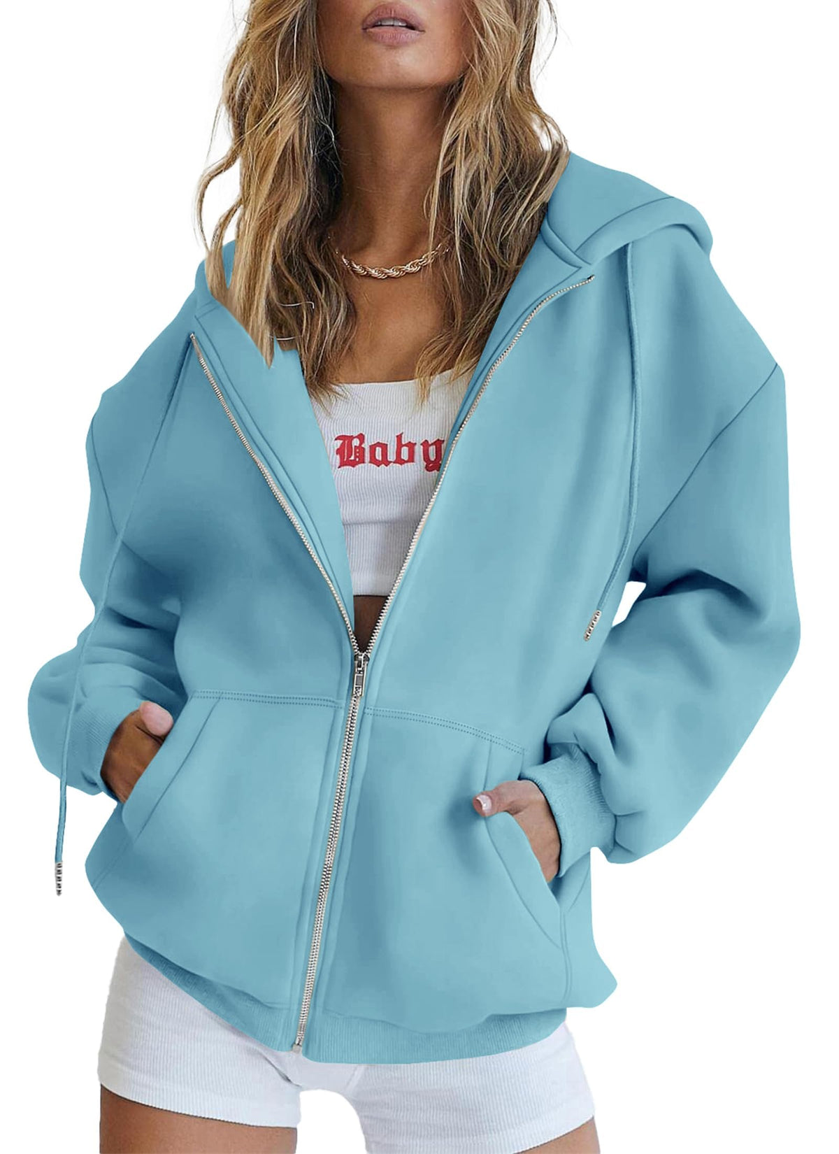 PRETTYGARDEN Women's Fall Zip Up Hoodies Sweatshirts