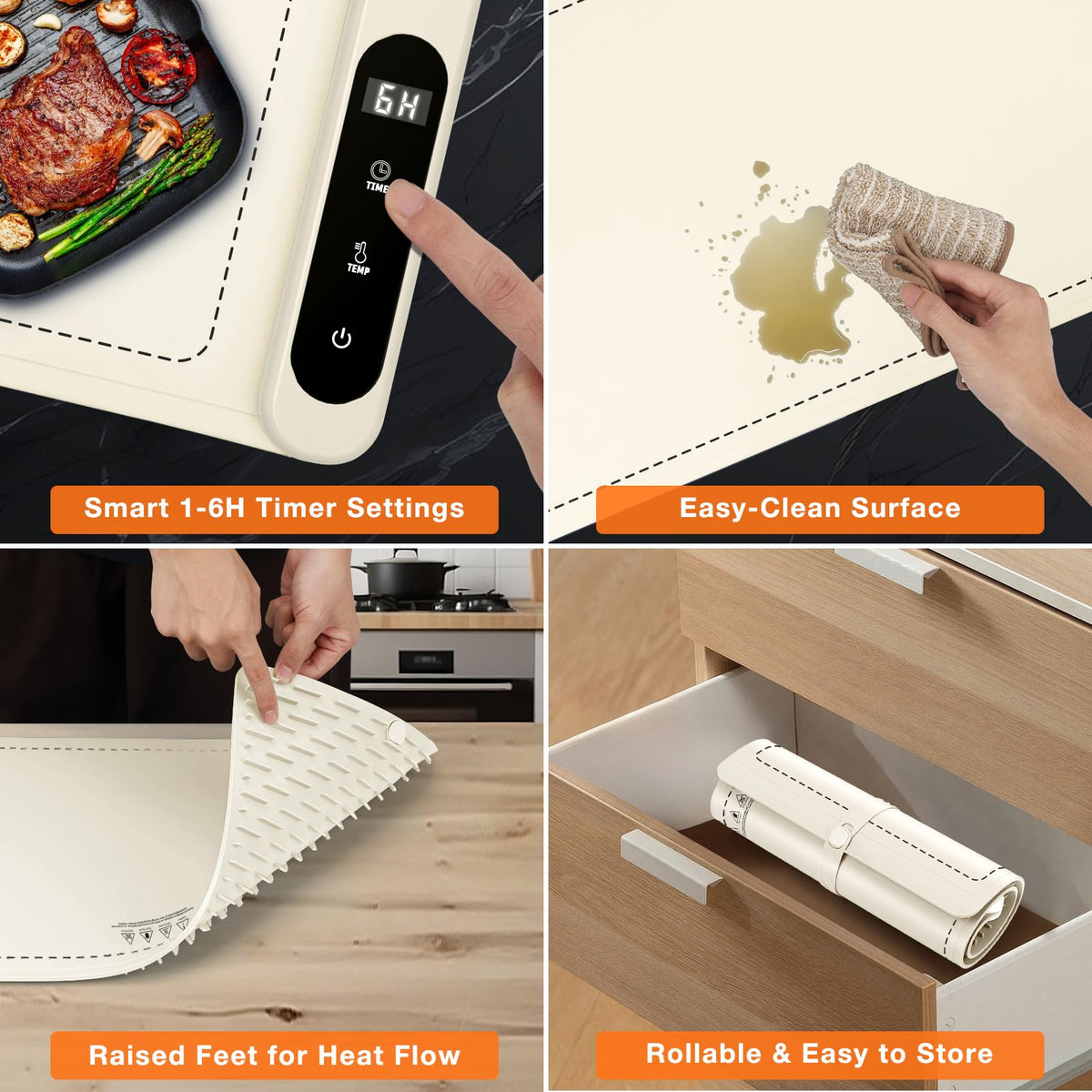 FYY Warming Mat for Food 24"x15", Rapid and Full Surface Heating