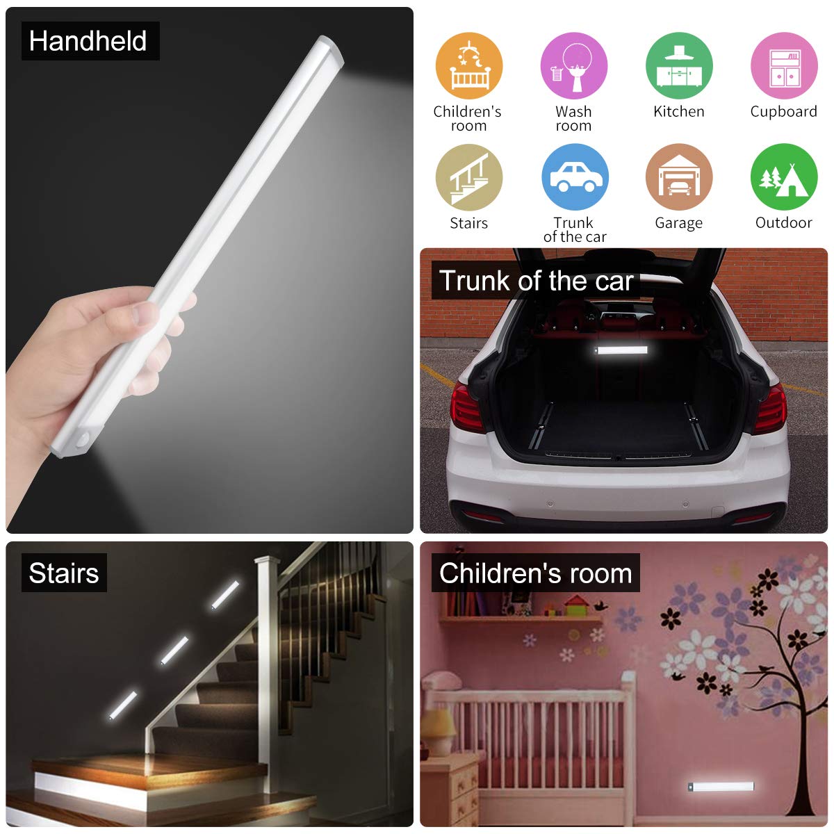 54-LED Motion Sensor Cabinet Light