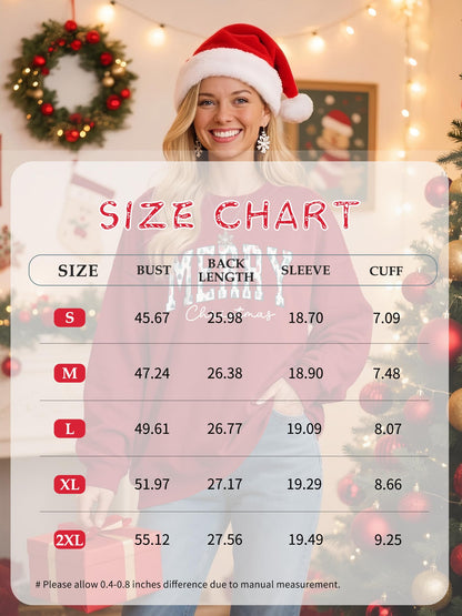 Christmas Shirts For Women Merry Christmas Graphic Crewneck Sweatshirt Tops