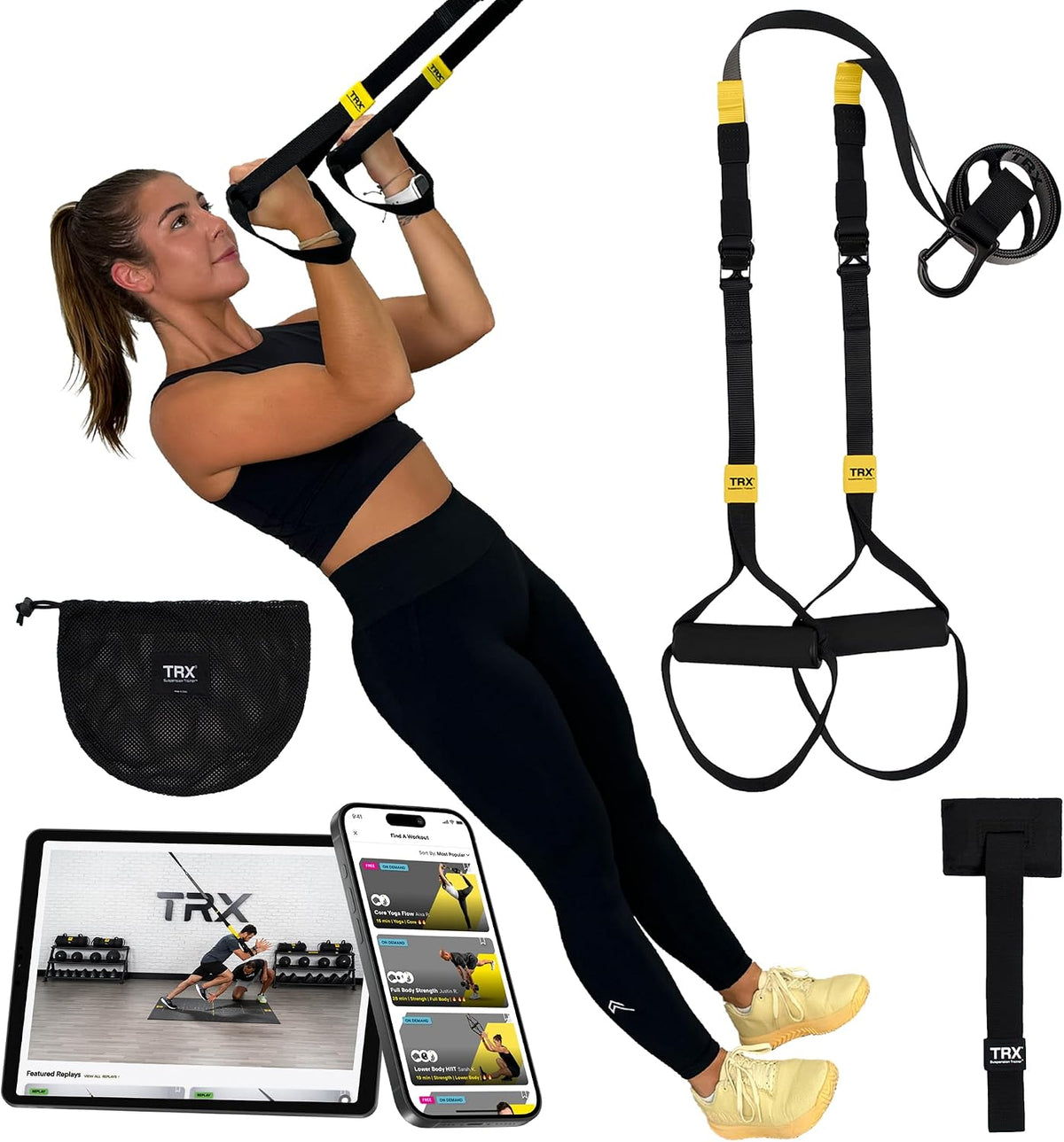 Trx Go Suspension Trainer, At Home, Portable Gym Workout, for Strength Training, Full Body Exercise Equipment