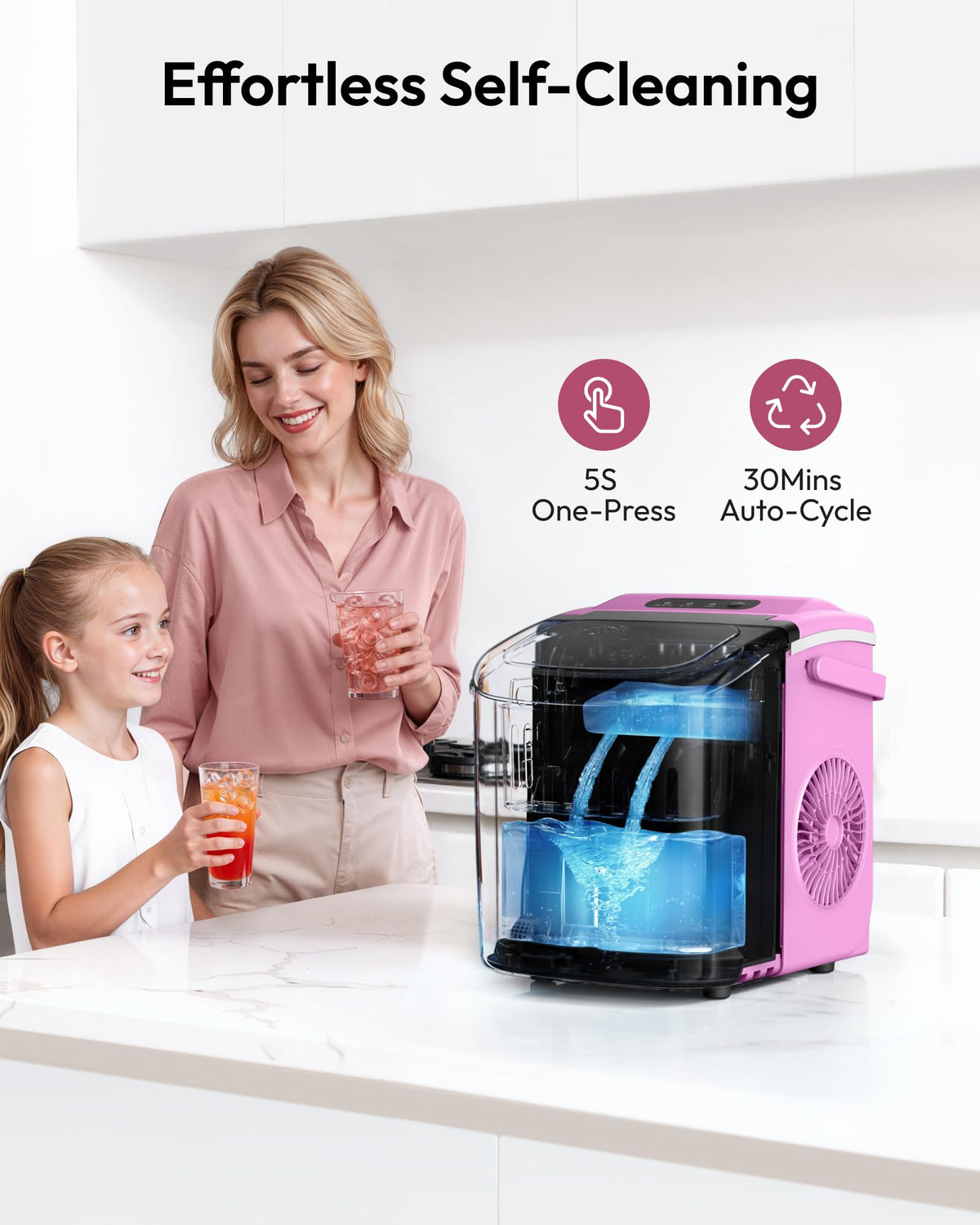 Euhomy Countertop Ice Maker Machine with Handle