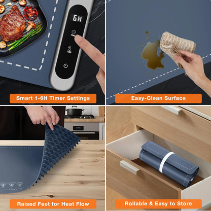 FYY Warming Mat for Food 24"x15", Rapid and Full Surface Heating