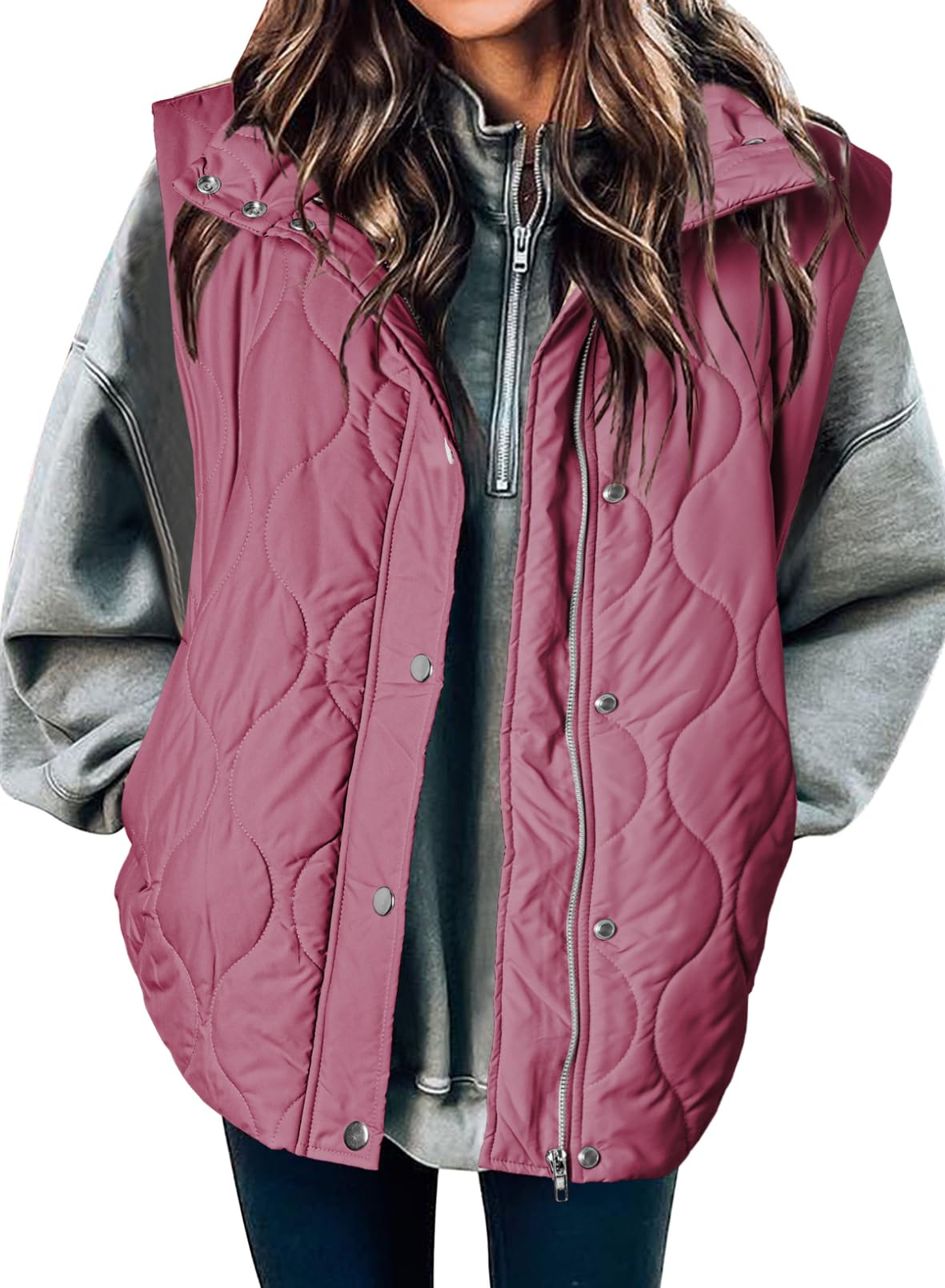 EVALESS Womens Lightweight Cropped Puffer Vest