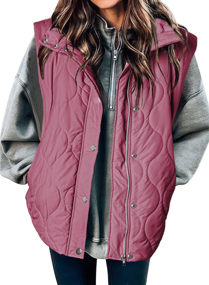 EVALESS Womens Lightweight Cropped Puffer Vest