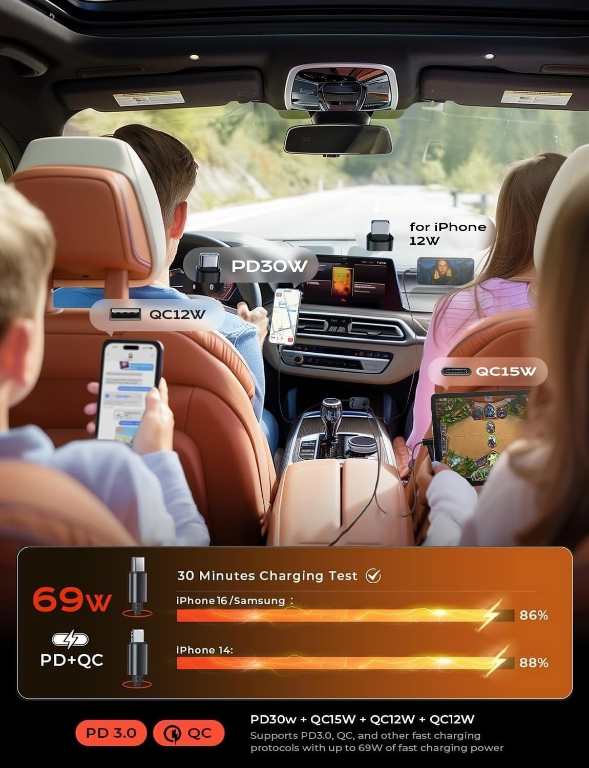 Lisen Retractable Car Charger