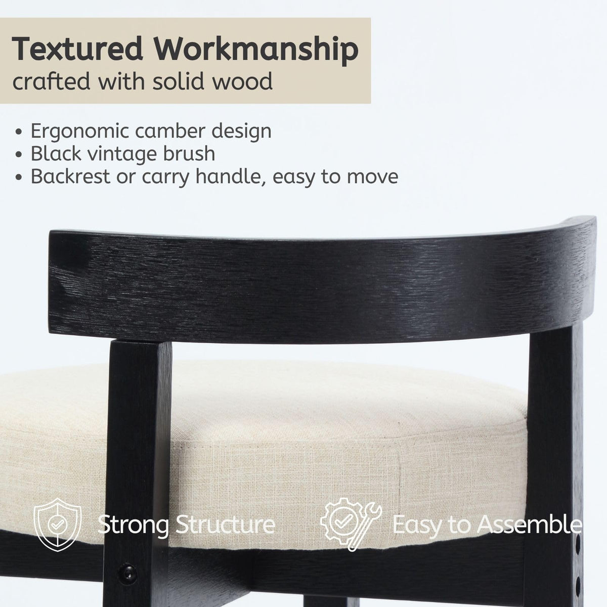 Lukealon Mid Century Linen Counter Stools Set of 4