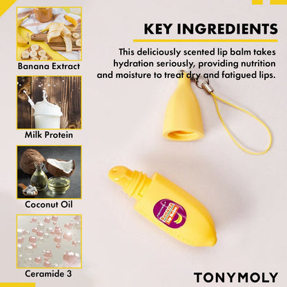 TONYMOLY Mini Fruit Lip Balm Set with Sheer Tint, Shea Butter and Vitamin E