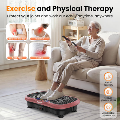 Axv Vibration Plate Fitness Platform Exercise Machine Vibrating Shaking Full Body Shaker Workout Vibrate Stand Shake Board Sport for Weight Loss Fat Burner for Gym Home Office