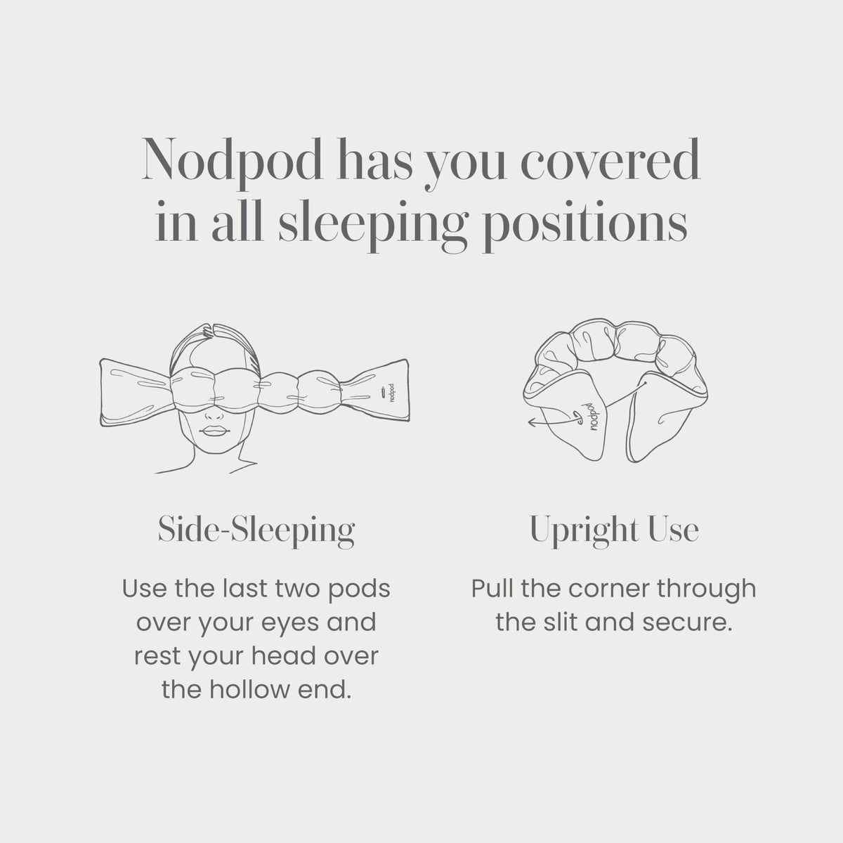 Nodpod Gentle Pressure Sleep Mask | Patented Light Blocking Design for Sleeping, Traveling & Relaxation - Sage