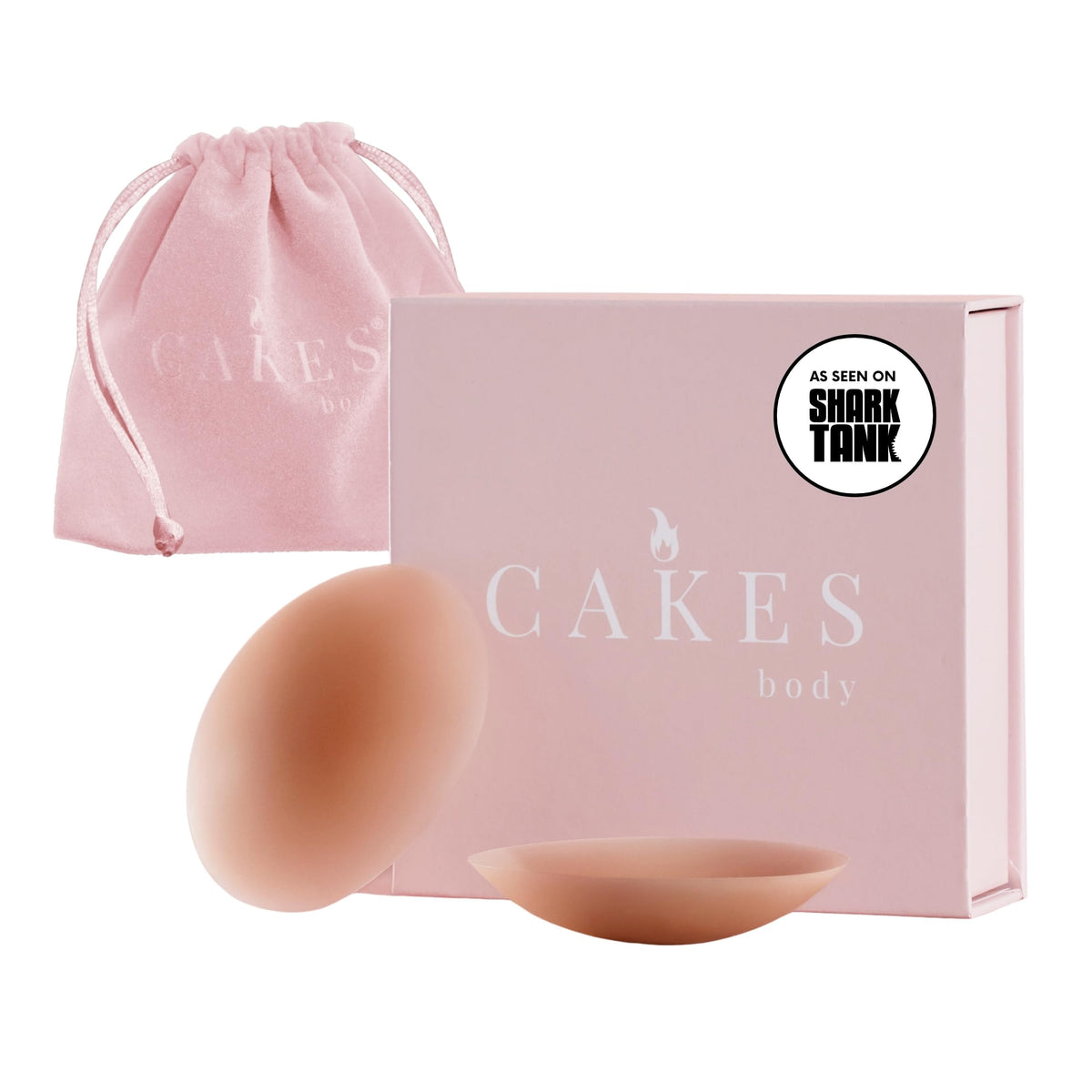 Cakes Body Grippy Non-Adhesive Silicone Nipple Covers for Women (No Sticky Adhesive) - Reusable, Silicone (Circle)