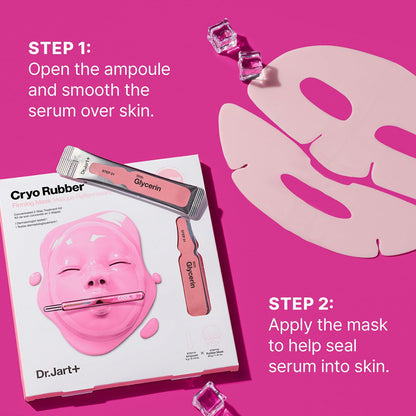 Dr.Jart+ Cryo Rubber Cooling Korean Face Mask with Serum Ampoule| Korean Skin Care | Travel Size