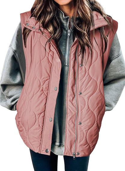 EVALESS Womens Lightweight Cropped Puffer Vest