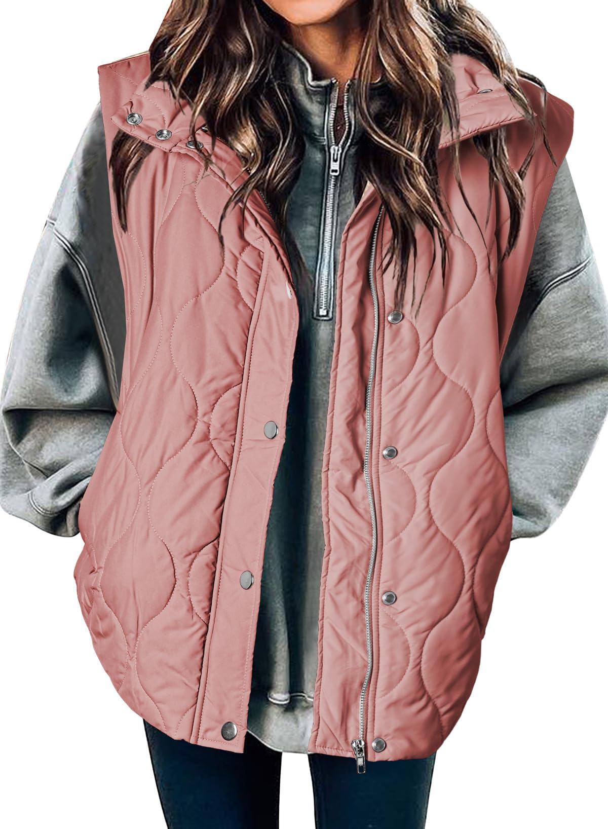 EVALESS Womens Lightweight Cropped Puffer Vest