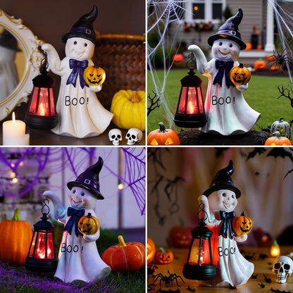 Halloween Decoration Ghost Solar Statue Outdoor - Cute Halloween Decor for Garden Home Patio Balcony : Unique Gifts for Holiday Decorations