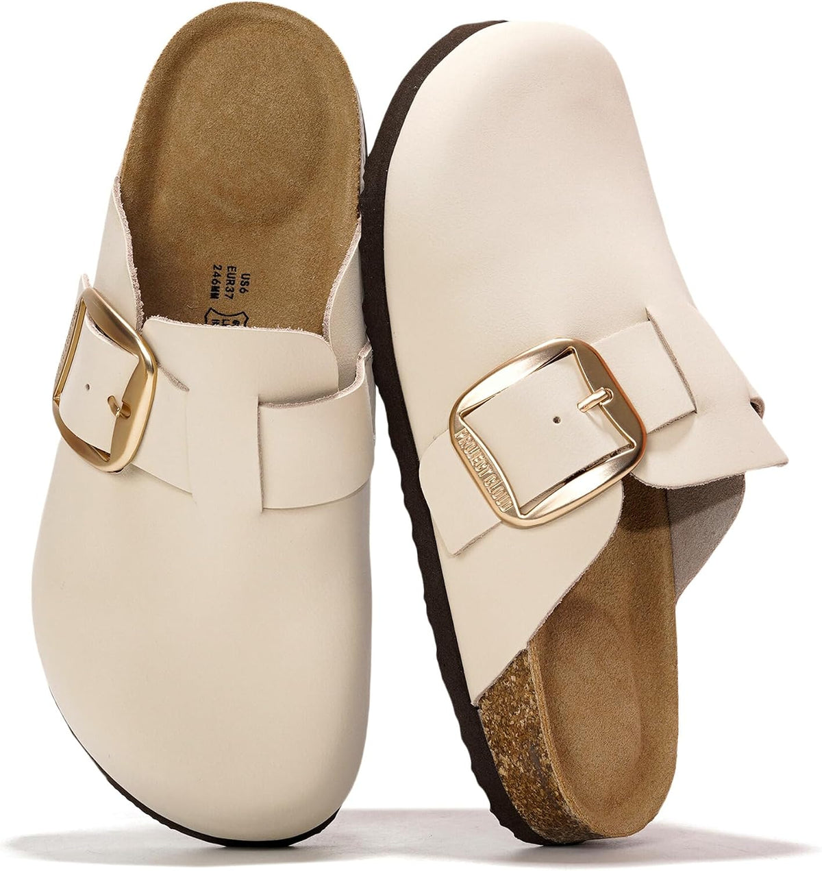 Project Cloud 100% Genuine Leather Clogs for Women Fall Shoes for Women
