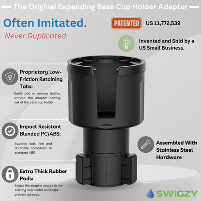 Swigzy Car Cup Holder Expander Adapter for Large Water Bottles