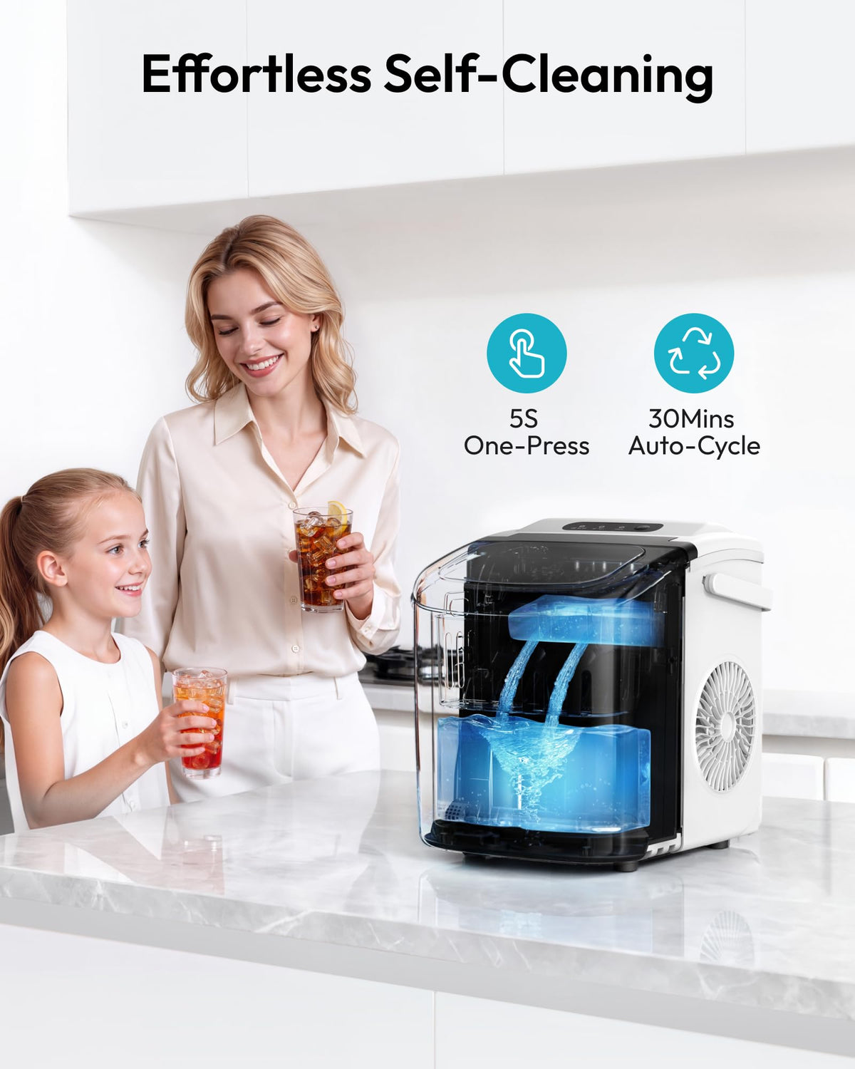 Euhomy Countertop Ice Maker Machine with Handle