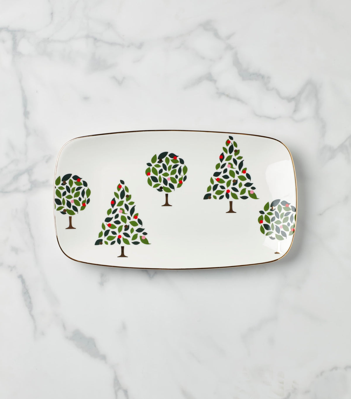 Kate Spade New York Evergreen Large Lit Tree Figurine, Christmas & Holiday Decor