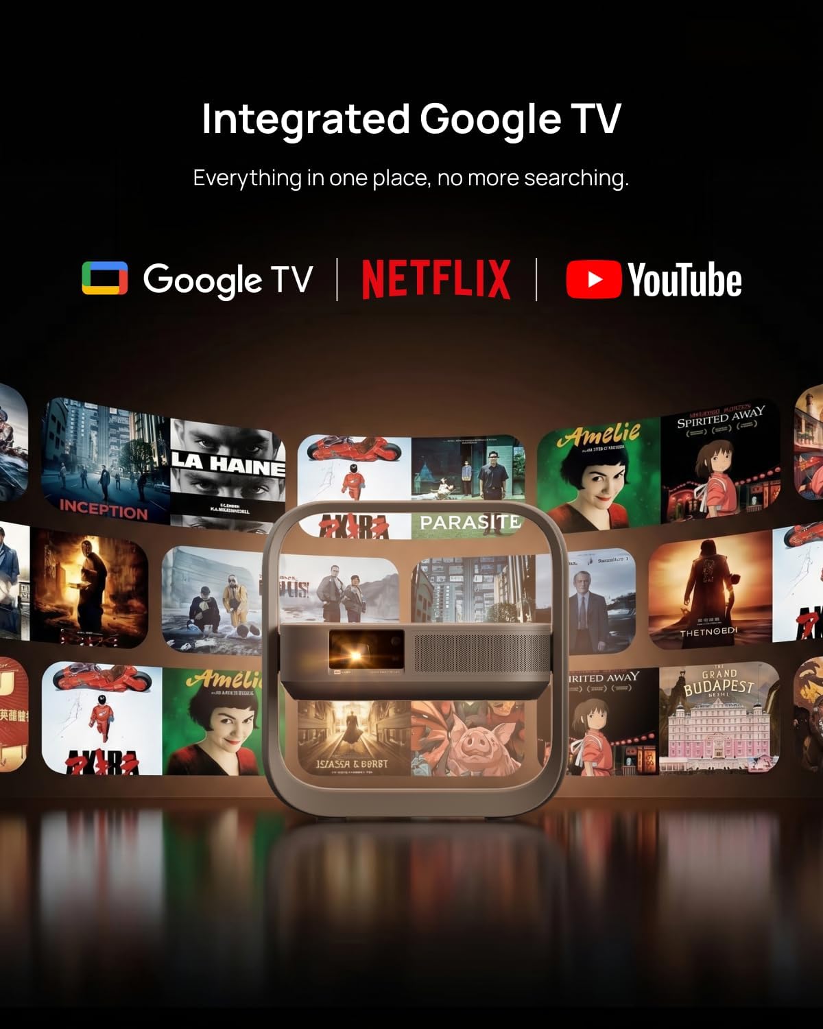 XGIMI Elfin Flip 4K Portable Projector with wifi and bluetooth, Google TV