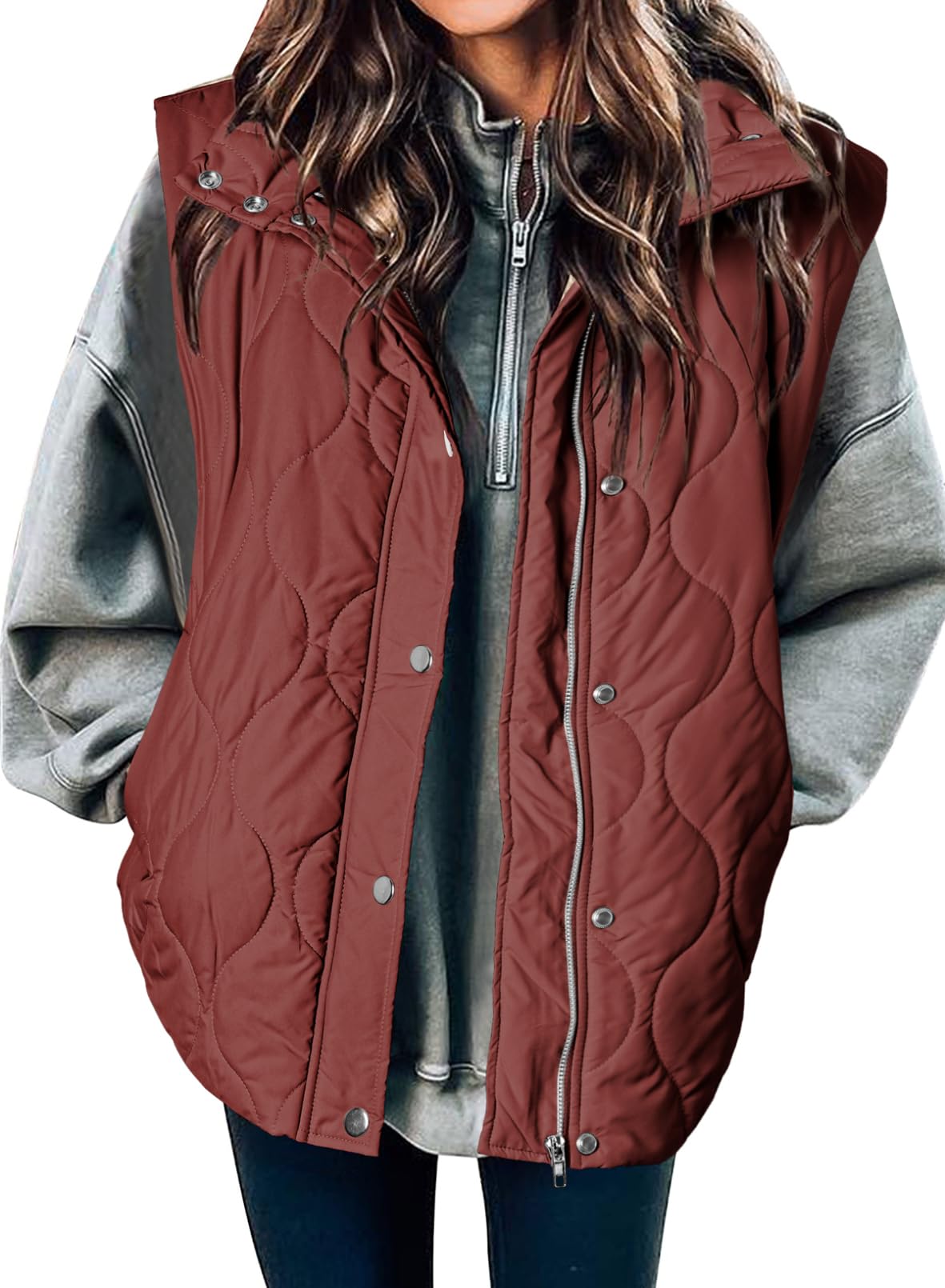 EVALESS Womens Lightweight Cropped Puffer Vest