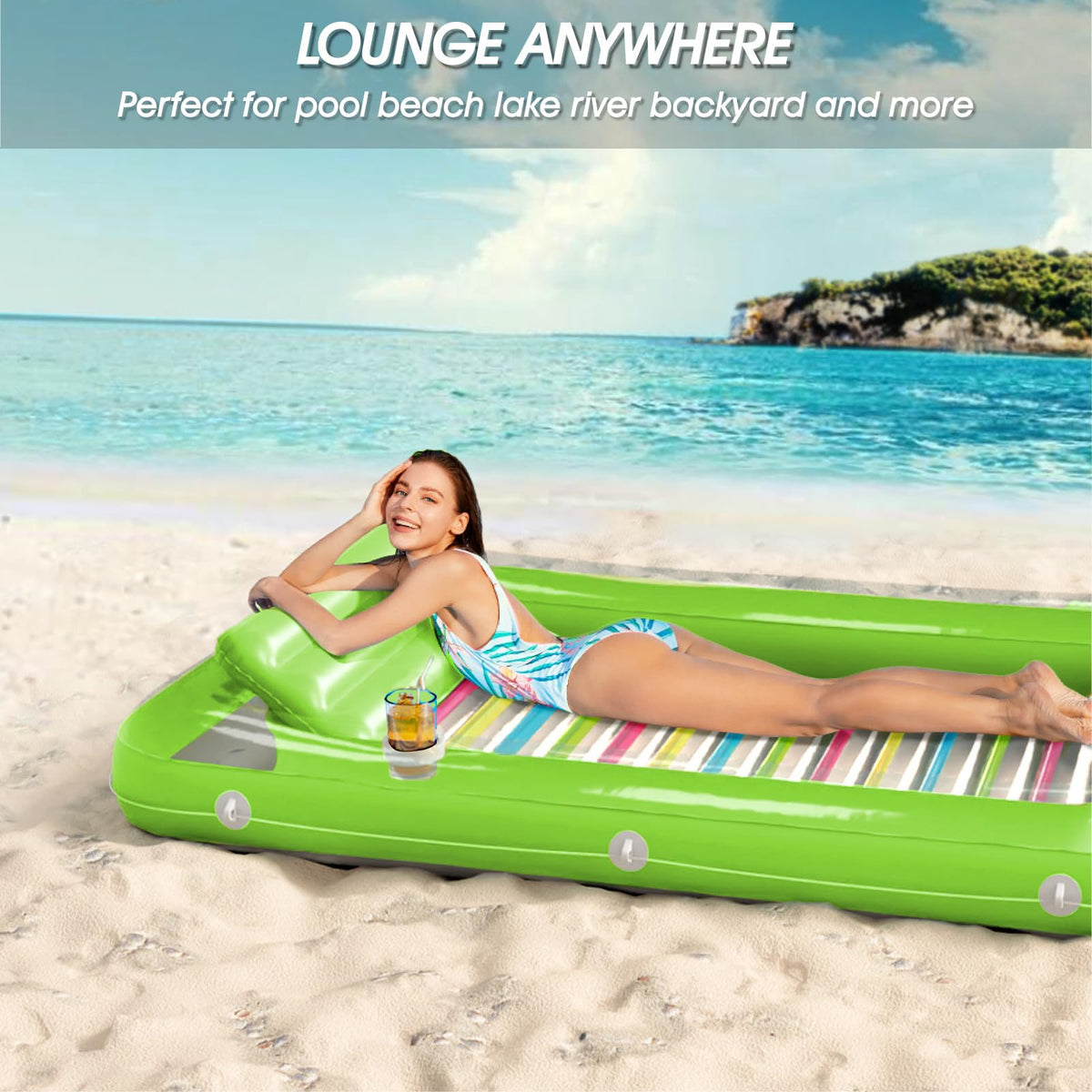 Inflatable Tanning Pool Lounger Float