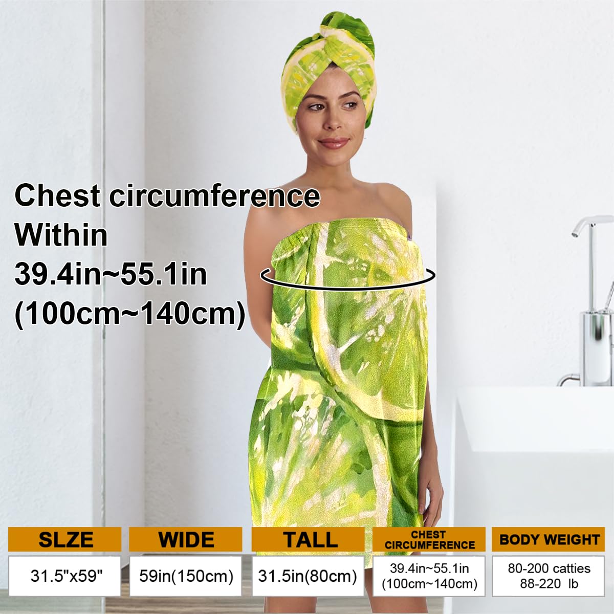 Bath Wrap and Hair Drying Towel Set – Microfiber Quick Dry