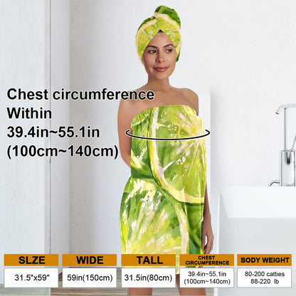 Bath Wrap and Hair Drying Towel Set – Microfiber Quick Dry