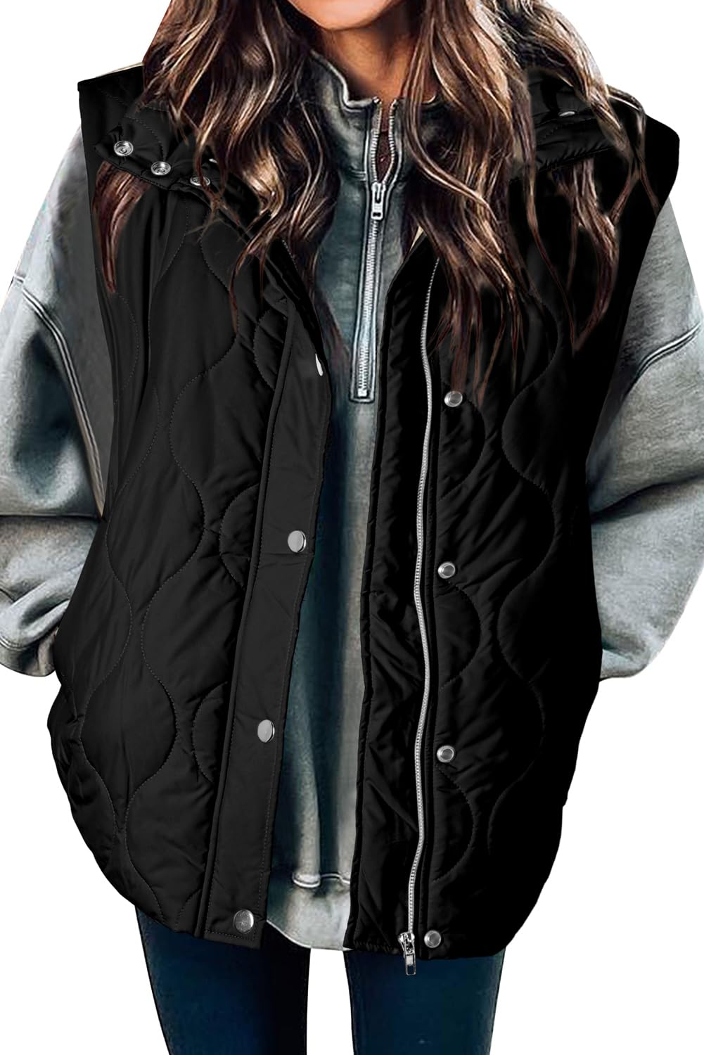 EVALESS Womens Lightweight Cropped Puffer Vest