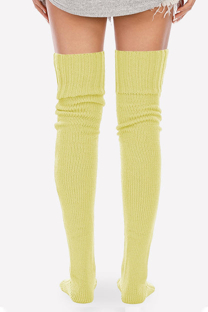 Leoparts Women's Cable Knit Thigh High Socks Over Knee Leg Warmer Stockings