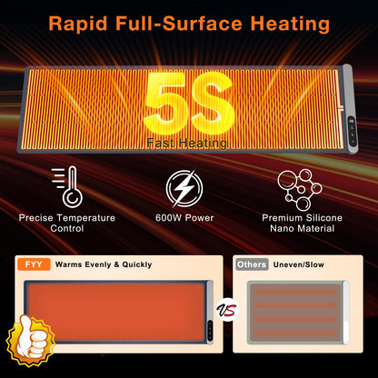FYY Warming Mat for Food 24"x15", Rapid and Full Surface Heating