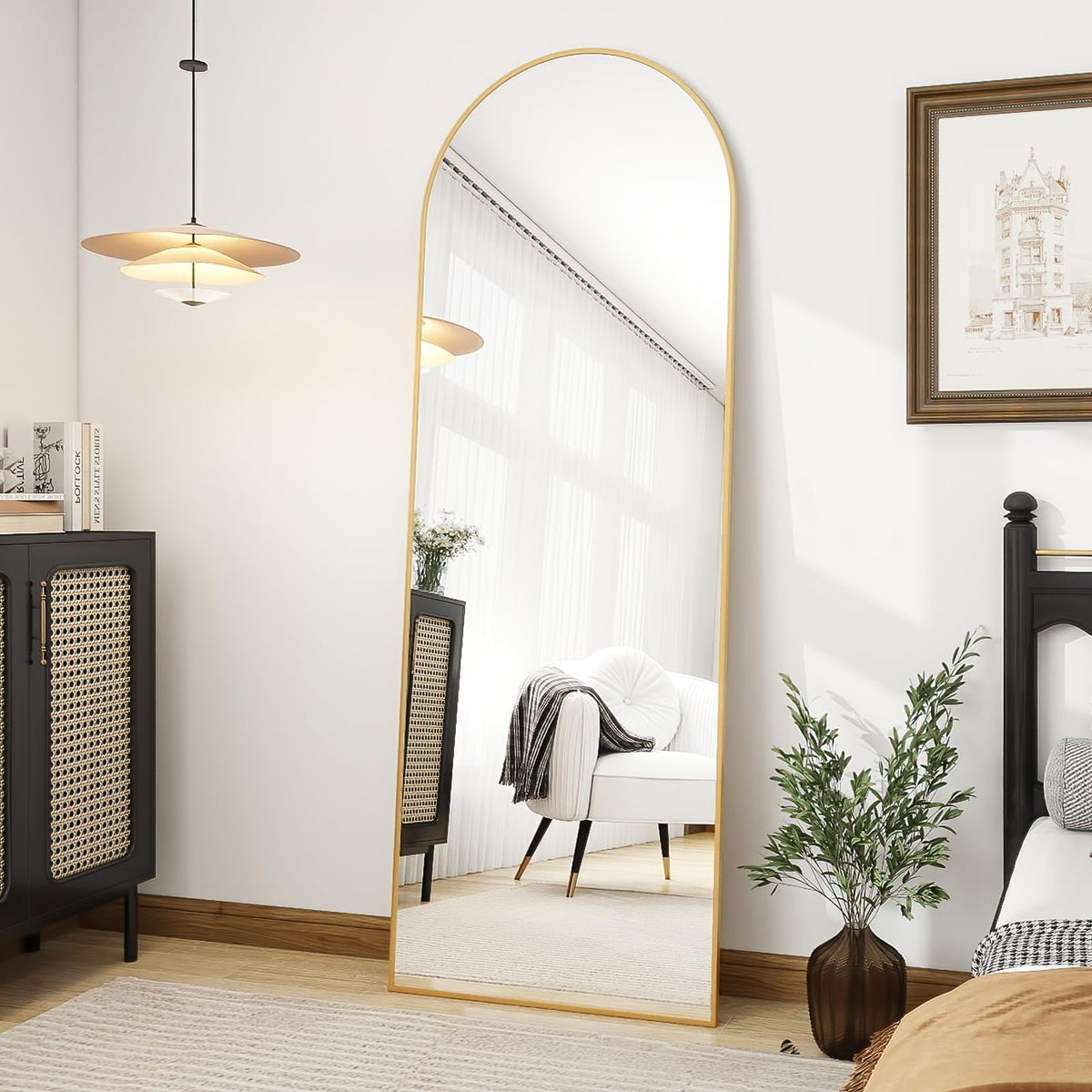 OGCAU Arched Full Length Mirror 76"x34"