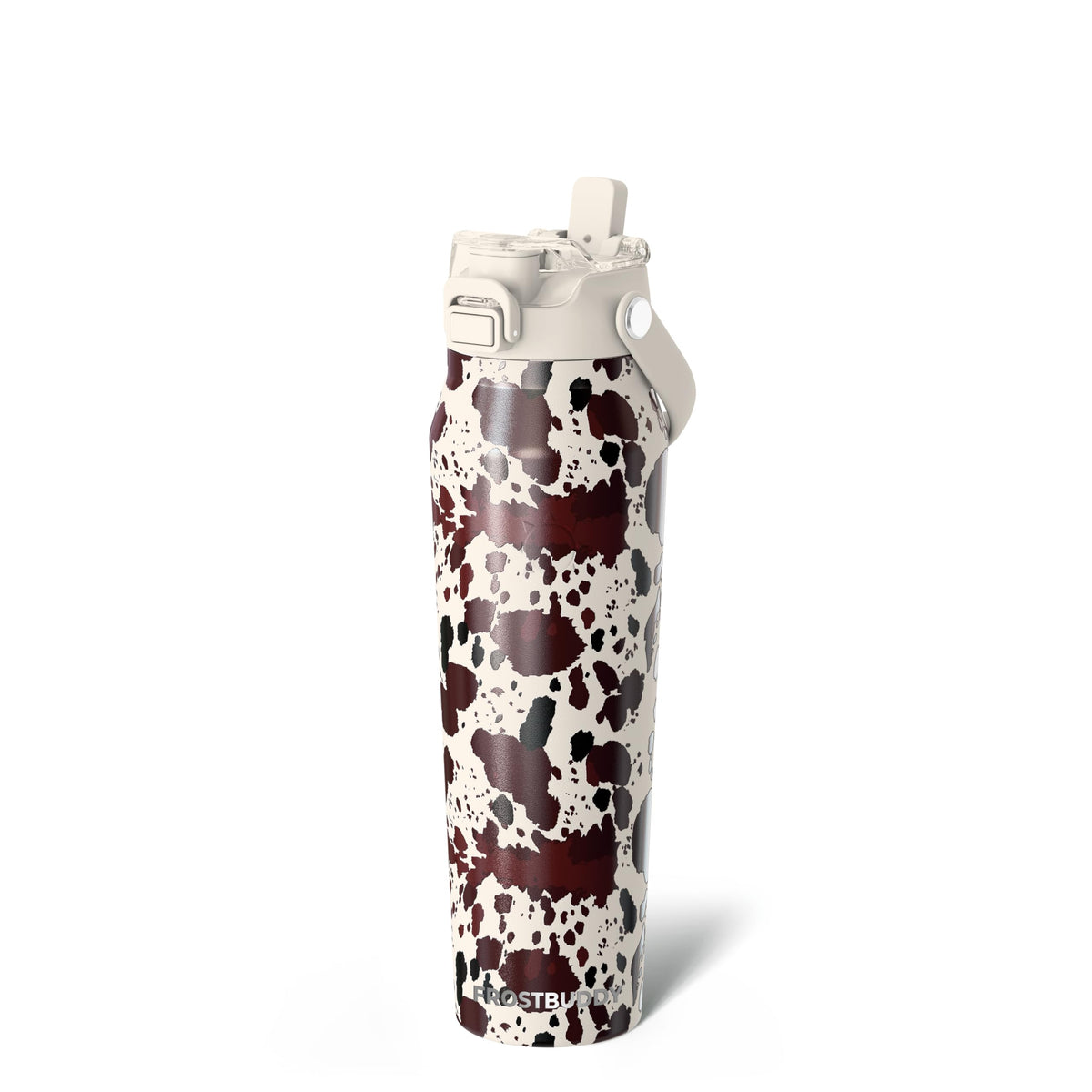 Frost Buddy 24oz Insulated Water Bottle - Straw & Chug Lid - Leak-Proof | Sip-or-chug dual lid | Ice-cold for 24+ hours | Cup-holder friendly