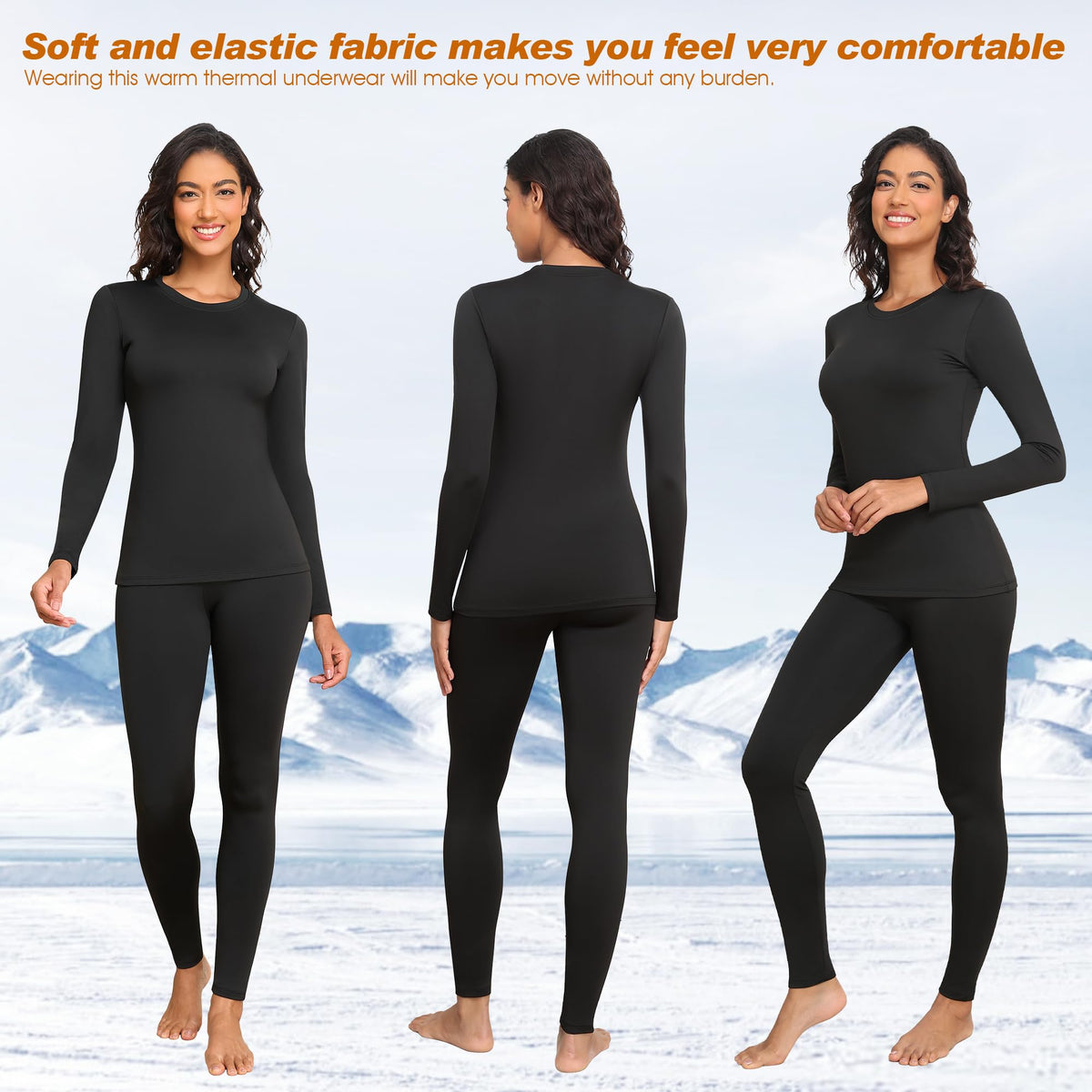 Thermal Underwear for Women Thermal Set Fleece Lined Leggings Long Johns