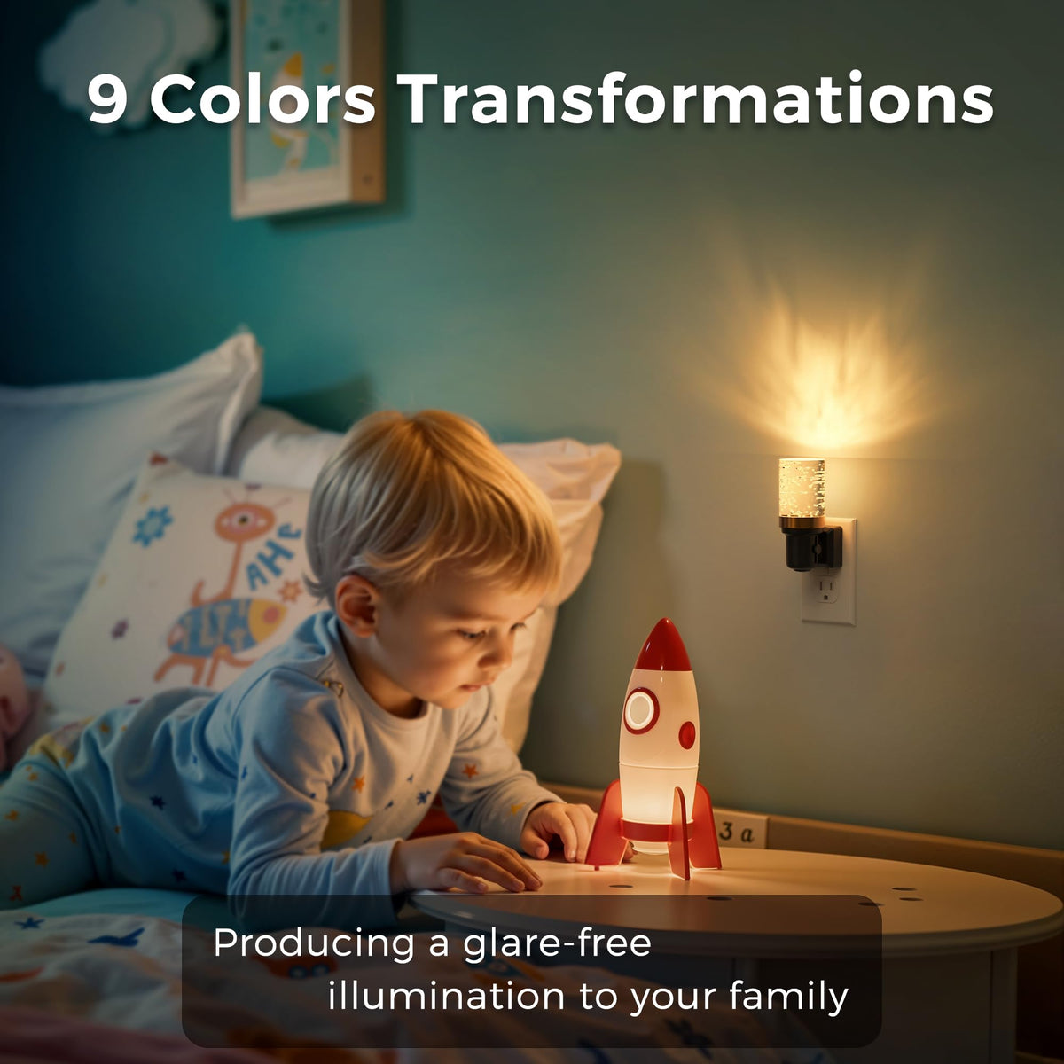 L LOHAS LED Night Light, Modern Night Lights Plug into Wall | 2 Pack