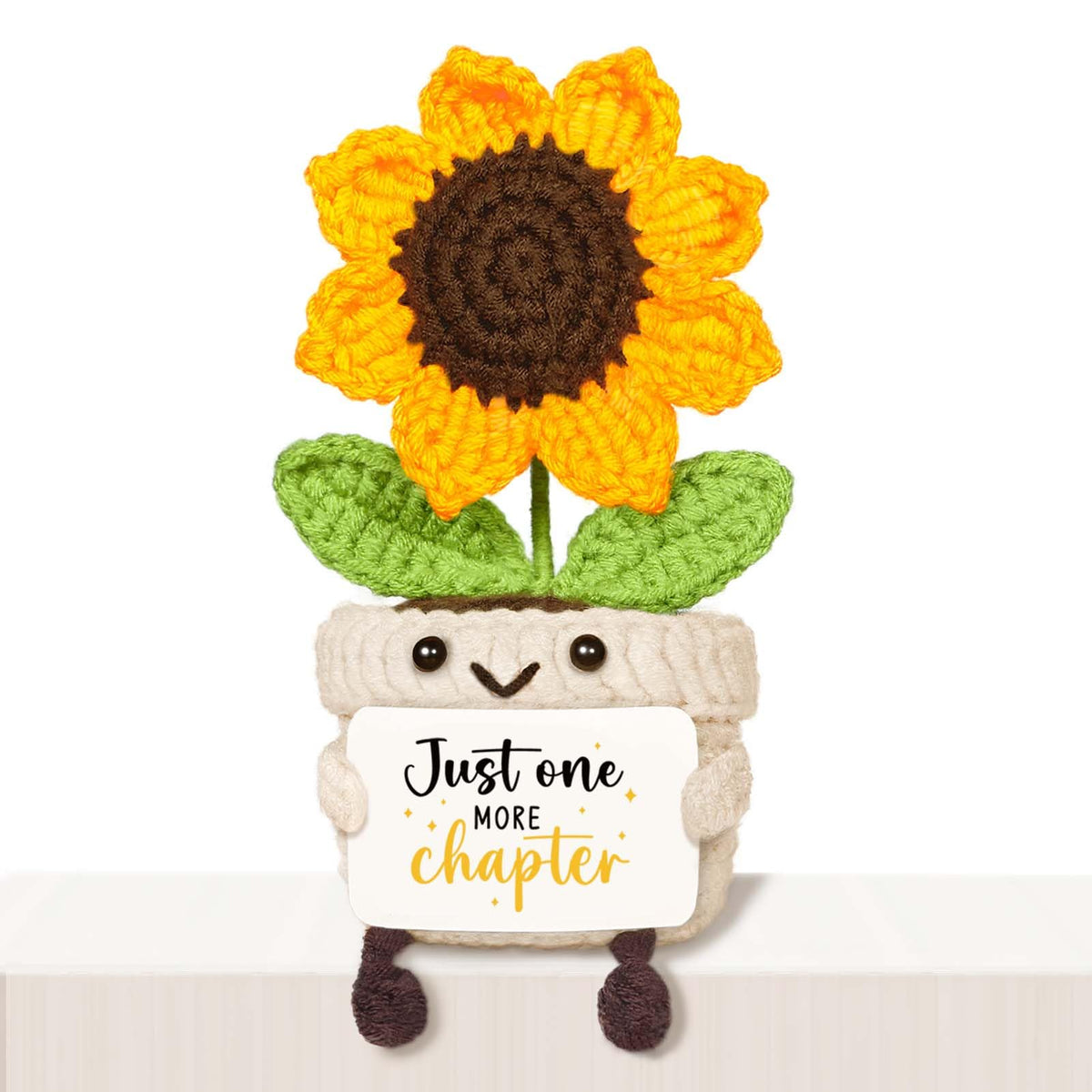 Handmade Positive Sunflower Crochet Decor
