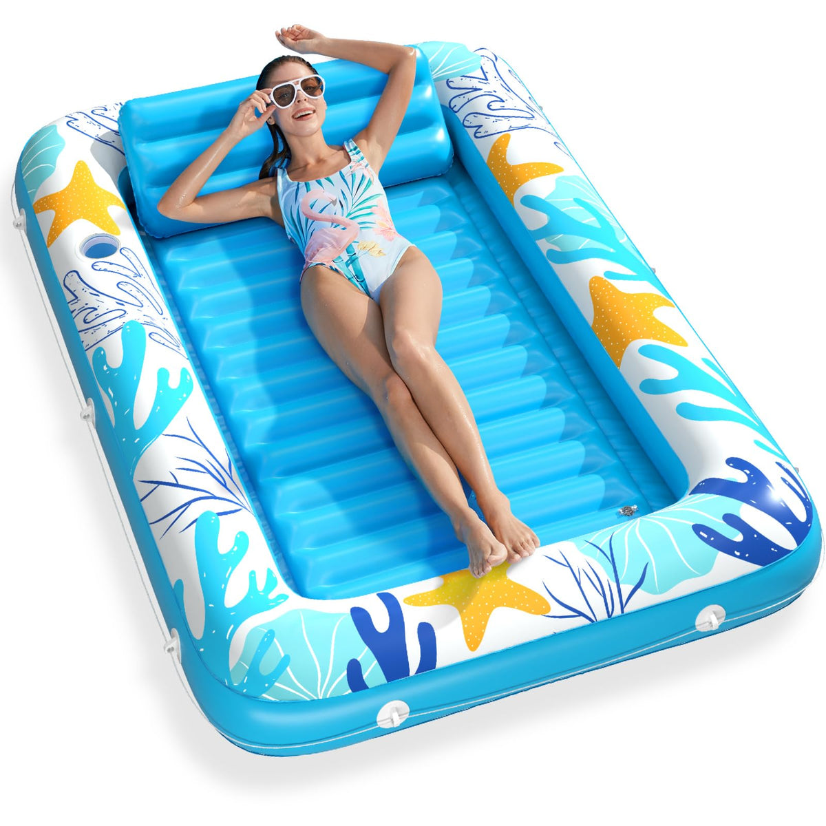 Inflatable Tanning Pool Lounger Float