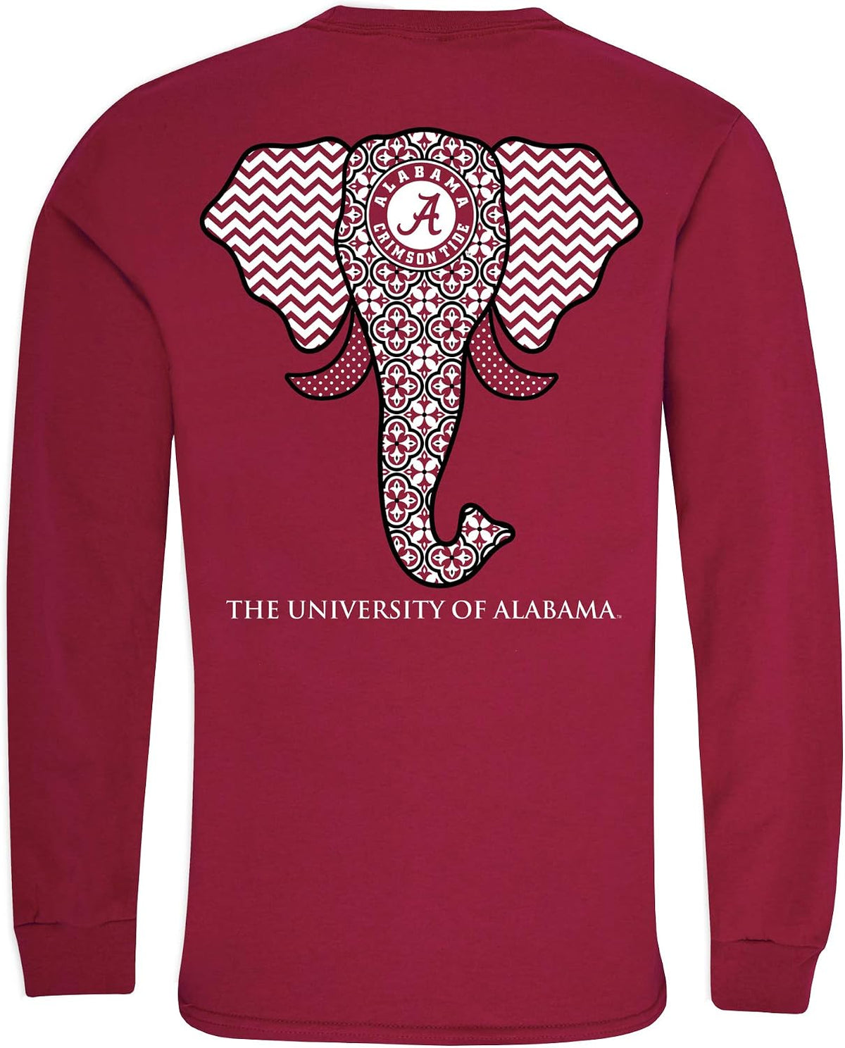 Southern Couture Alabama Crimson Tide Elephant Women's Classic Fit Long Sleeve T-Shirt