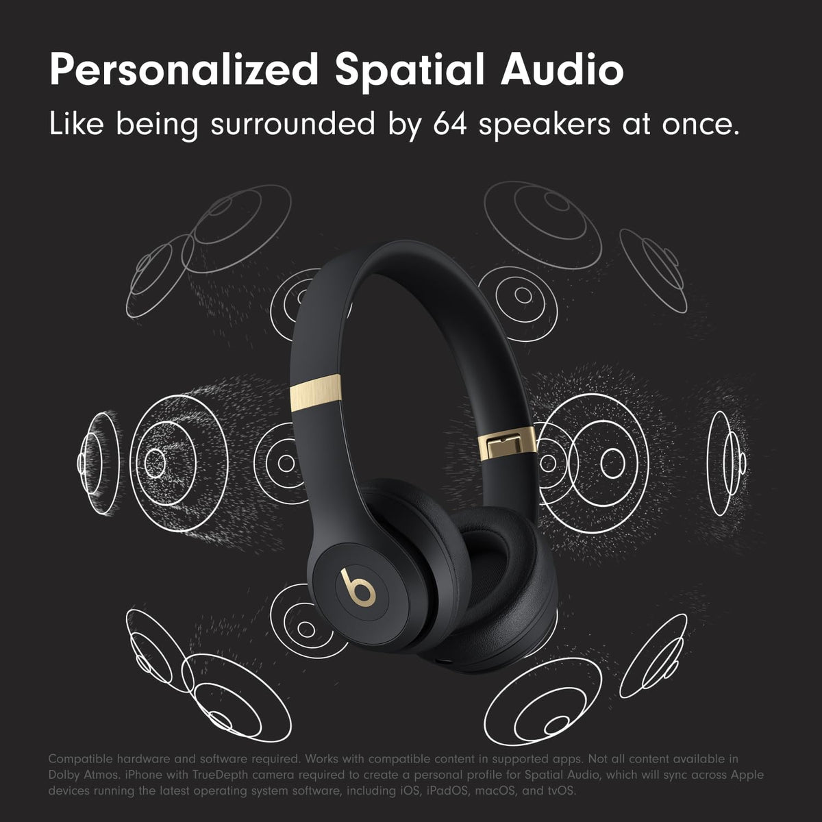 Beats Solo 4 - Wireless On-Ear Bluetooth Headphones, Up to 50-Hour Battery Life, Ultra-Lightweight Comfort