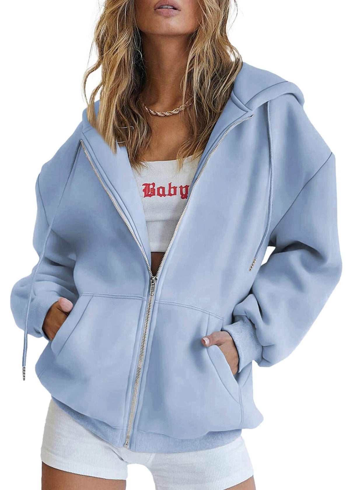 PRETTYGARDEN Women's Fall Zip Up Hoodies Sweatshirts