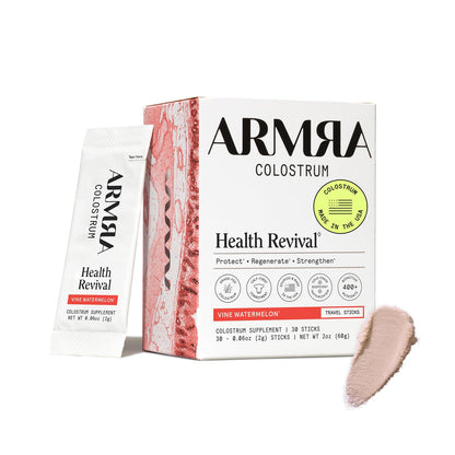 Armra Colostrum Powder | Blood Orange | Gut Health & Bloating | Skin & Hair | Immunity | Keto, Gluten & Fat-Free | 30 Servings