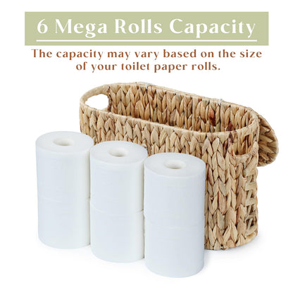 Yangqihome Toilet Paper Storage, Water Hyacinth Toilet Paper Storage with Lid