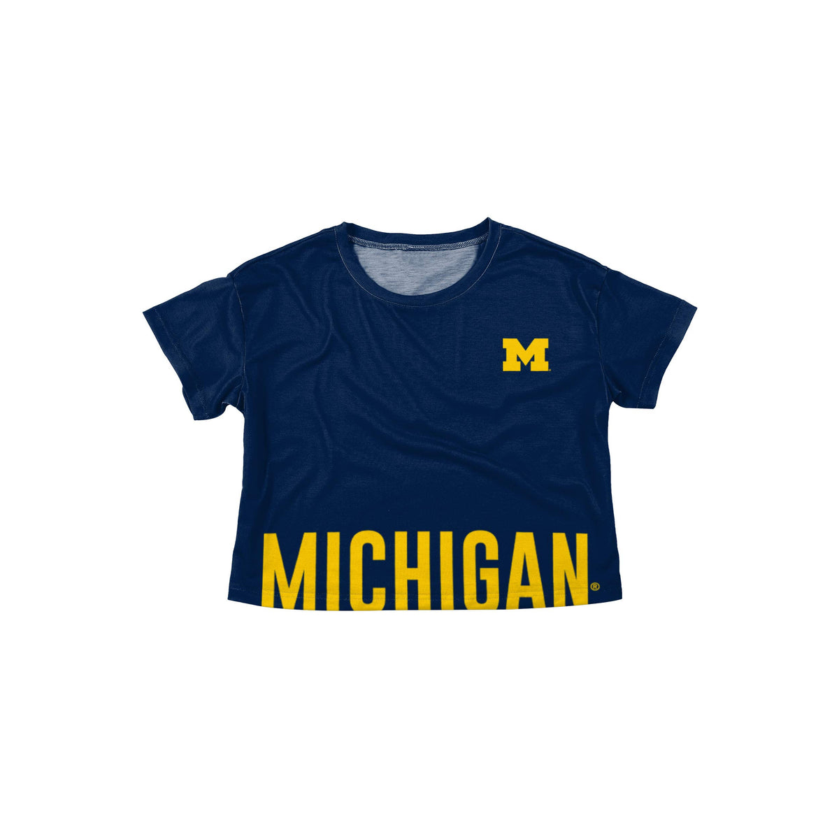 FOCO NCAA Womens Wordmark Crop Top Fashion Shirt