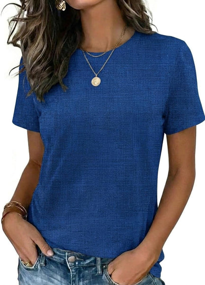 Zeagoo Womens Tshirt Short Sleeve Summer Tops Crewneck Casual Basic Tee Shirts Spring Clothes Trendy Outfit