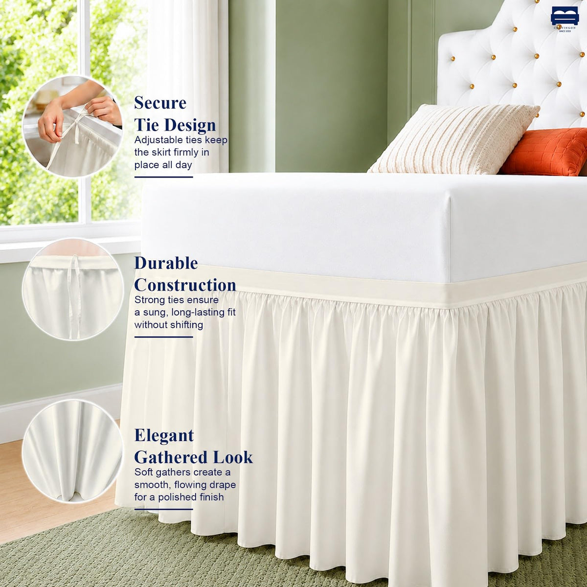 Cottingon Dorm Room Bed Skirt Twin XL