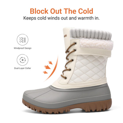 DREAM PAIRS Women's Winter Snow Boots - Classic Duck Boots