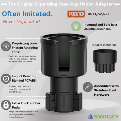 Swigzy Car Cup Holder Expander Adapter for Large Water Bottles