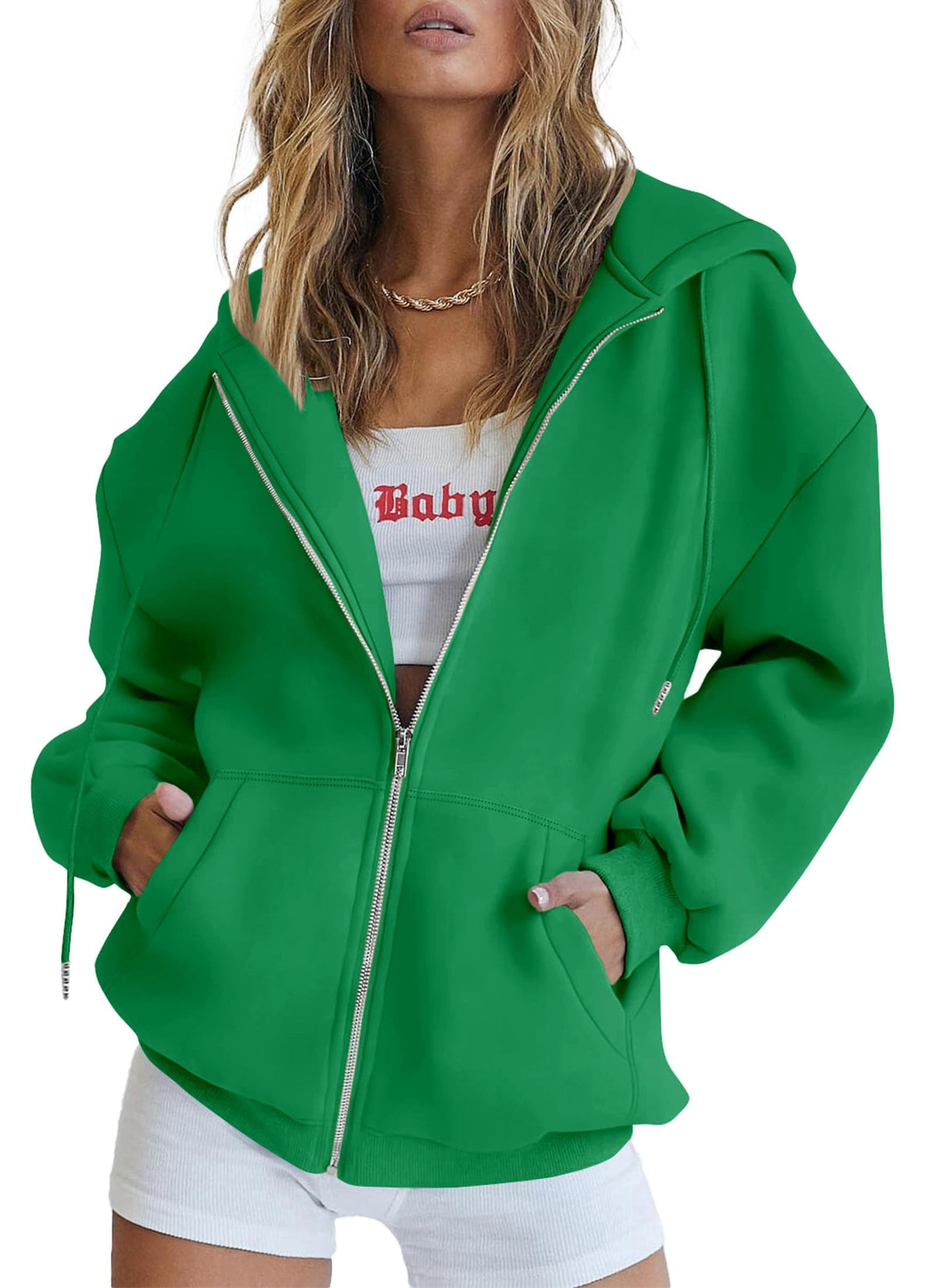 PRETTYGARDEN Women's Fall Zip Up Hoodies Sweatshirts
