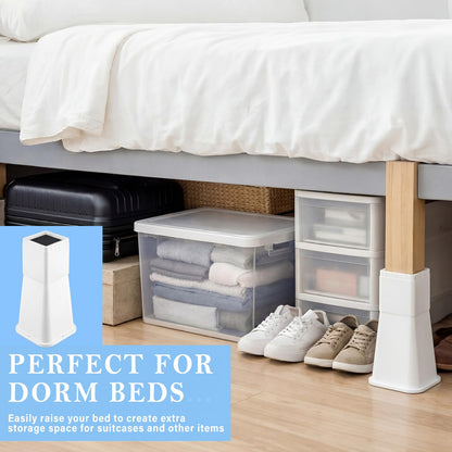 Novabright 4 Pack 12 Inch College Dorm Bed Risers