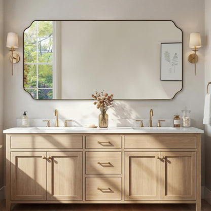 Andy Star Unique Rectangle Wall Mirror, 24"X32"